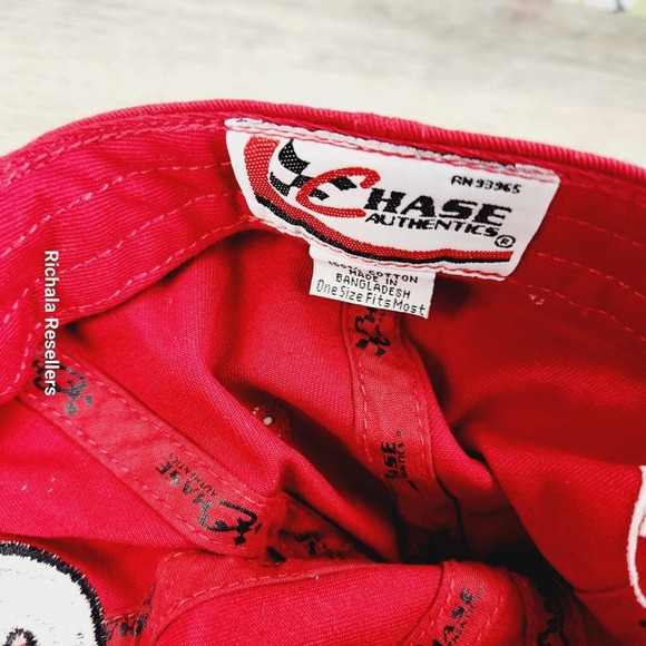 Chase Authentics Dale Earnhardt Jr #8 Hat Red Baseball Strap Back Cap Adjustable - Picture 8 of 8